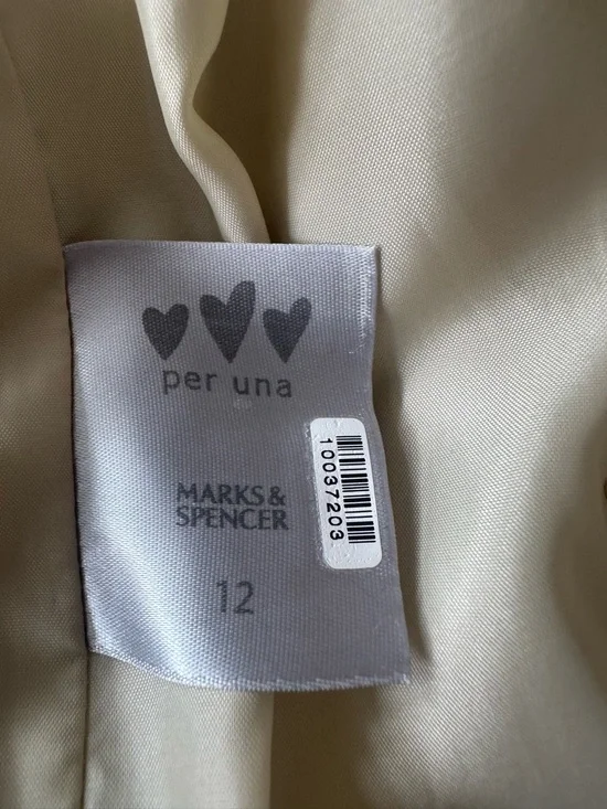 Linen Cotton Blend Metallic Trench Coat Chic Classic Statement Blazer Coat - Picture 10 of 14